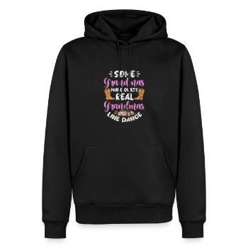 Danse en ligne - Sweat à capuche Premium bio Homme - noir - Devant - Nico (187cm)