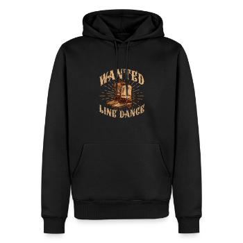 Linedance - Männer Premium Bio Hoodie - Schwarz - Vorne - Nico (187cm)