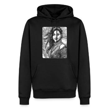 Powerfrauen im Rampenlicht: T-Shirt für Rock-Ladys - Männer Premium Bio Hoodie - Schwarz - Vorne - Nico (187cm)