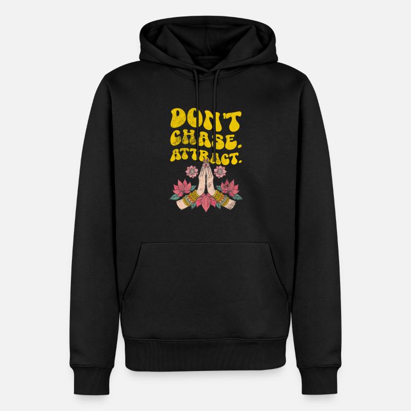 Meditation - Männer Premium Bio Hoodie - Schwarz