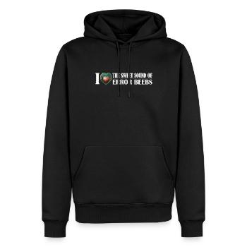 Ich liebe den Klang der Fehler Beebs Symphonie der - Männer Premium Bio Hoodie - Schwarz - Vorne - Nico (187cm)