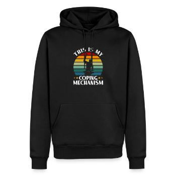 Schmied Schiede Amboss Messerschmied Geschenk - Männer Premium Bio Hoodie - Schwarz - Vorne - Nico (187cm)