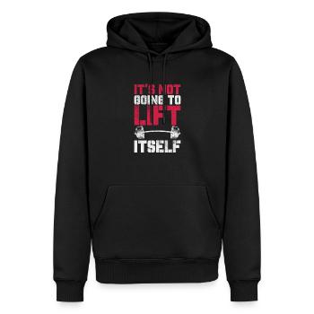 Bodybuilder - Männer Premium Bio Hoodie - Schwarz - Vorne - Nico (187cm)