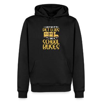 Busfahrer Busfahrerin Bus Schuhlbus Geschenk - Männer Premium Bio Hoodie - Schwarz - Vorne - Nico (187cm)