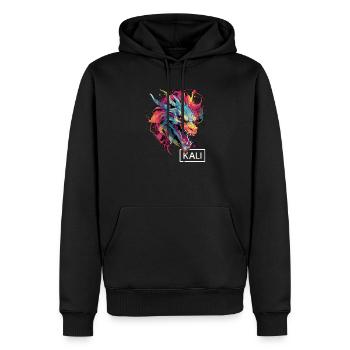 Kali Linux Dragon Design coloré pour DevOps et - Sweat à capuche Premium bio Homme - noir - Devant - Nico (187cm)