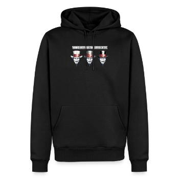 White, Gray, Black Hat Für welches Cyber-Team - Männer Premium Bio Hoodie - Schwarz - Vorne - Nico (187cm)