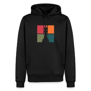 Chess Chessboard Checkmate Chess Player - Men’s Premium Organic Hoodie - black - Front - Nico (187cm)