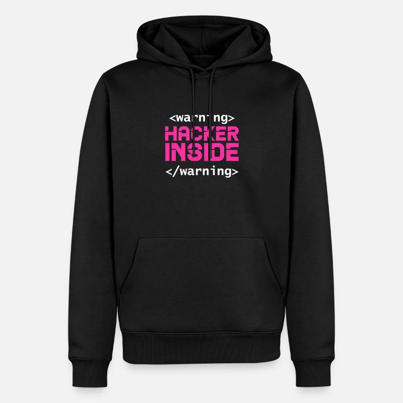 Hacker Coder Computer Hacking Gift - Men’s Premium Organic Hoodie - black