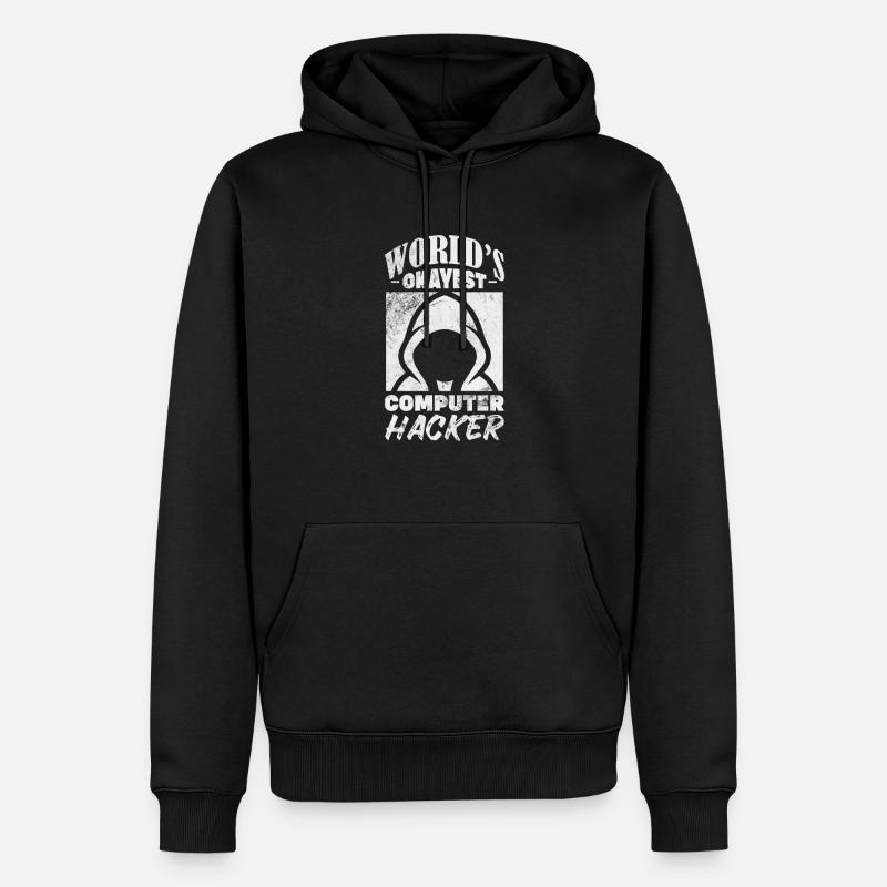 Hacker - Sweat à capuche Premium bio Homme - noir
