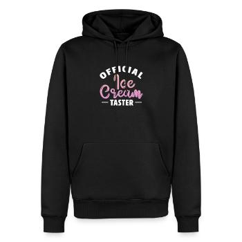 Crème glacée Crème glacée Crème glacée Cadeau d’été - Sweat à capuche Premium bio Homme - noir - Devant - Nico (187cm)