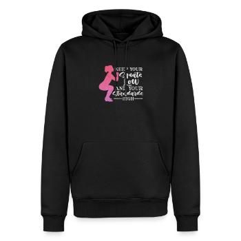 Bodybuilder - Männer Premium Bio Hoodie - Schwarz - Vorne - Nico (187cm)
