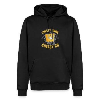 Fromage - Sweat à capuche Premium bio Homme - noir - Devant - Nico (187cm)