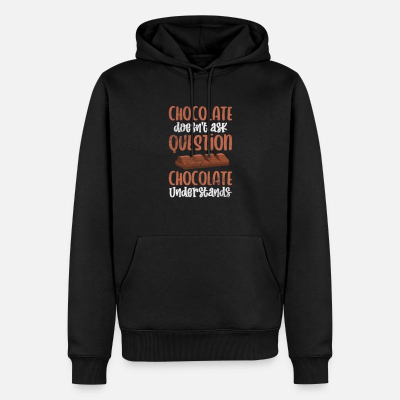 Schokolade - Männer Premium Bio Hoodie - Schwarz