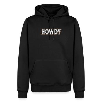 Cowboy - Männer Premium Bio Hoodie - Schwarz - Vorne - Nico (187cm)