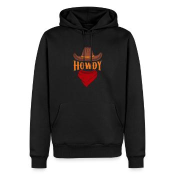 Cowboy Cowboy bottes Western cadeau - Sweat à capuche Premium bio Homme - noir - Devant - Nico (187cm)