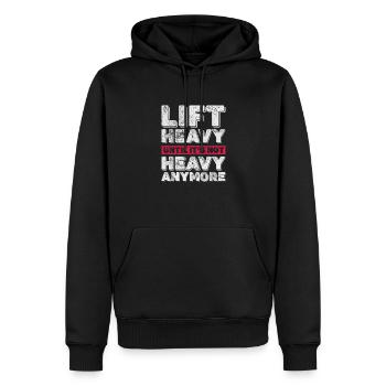 Bodybuilder - Männer Premium Bio Hoodie - Schwarz - Vorne - Nico (187cm)