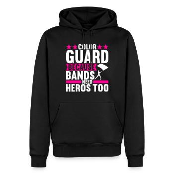 Fahnenschwenker Marching Band Color Guard - Männer Premium Bio Hoodie - Schwarz - Vorne - Nico (187cm)