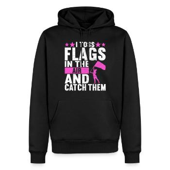 Fahnenschwenker Marching Band Color Guard - Männer Premium Bio Hoodie - Schwarz - Vorne - Nico (187cm)