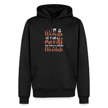 Schokolade Schoko Essen Kakao Geschenk - Männer Premium Bio Hoodie - Schwarz - Vorne - Nico (187cm)