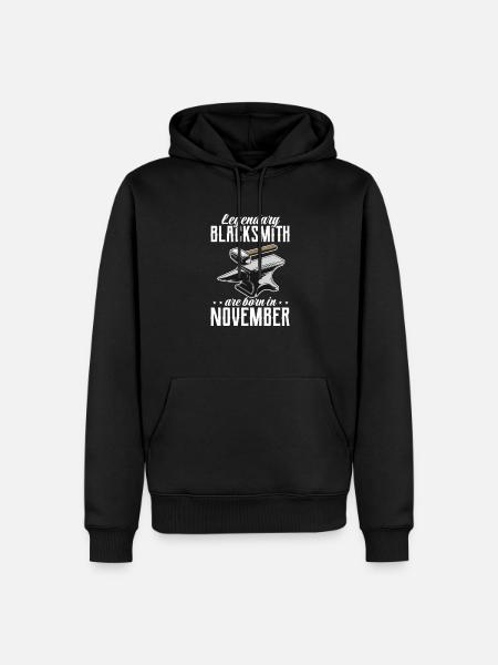 Blacksmith Schiede Anvil Cutler Gift - Men’s Premium Organic Hoodie - black