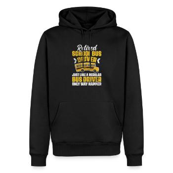 Busfahrer - Männer Premium Bio Hoodie - Schwarz - Vorne - Nico (187cm)