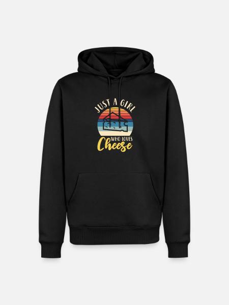 Cheese Cheesecake Food Gift - Men’s Premium Organic Hoodie - black