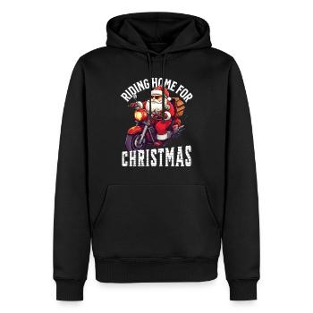 Weihnachtsmann Motorrad Sonnenbrille Weihnachten - Männer Premium Bio Hoodie - Schwarz - Vorne - Nico (187cm)