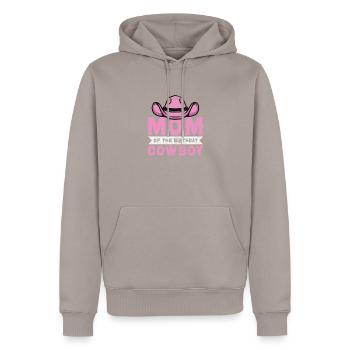 Cowboy - Men’s Premium Organic Hoodie - taupe - Front - Nico (187cm)
