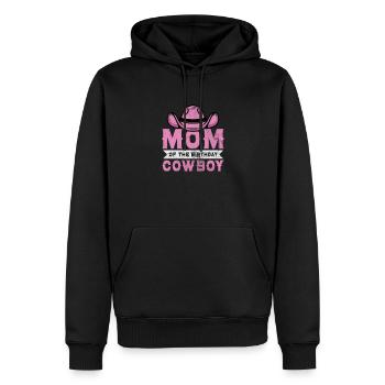 Cow-boy - Sweat à capuche Premium bio Homme - noir - Devant - Nico (187cm)