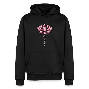 Méditation méditer Zen Yoga cadeau - Sweat à capuche Premium bio Homme - noir - Devant - Nico (187cm)
