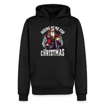 Weihnachtsmann Motorrad Sonnenbrille Weihnachten - Männer Premium Bio Hoodie - Schwarz - Vorne - Nico (187cm)