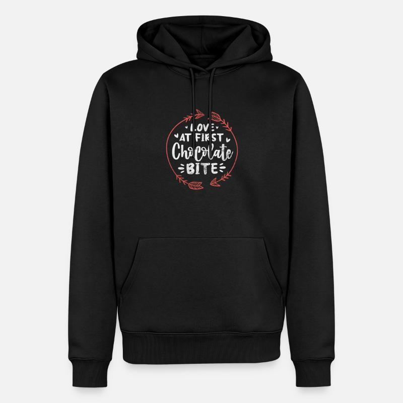 Schokolade - Männer Premium Bio Hoodie - Schwarz
