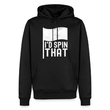 Drapeau agitant la fanfare garde de couleur - Sweat à capuche Premium bio Homme - noir - Devant - Nico (187cm)