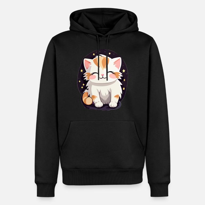 Chat mignon et amical - Sweat à capuche Premium bio Homme - noir