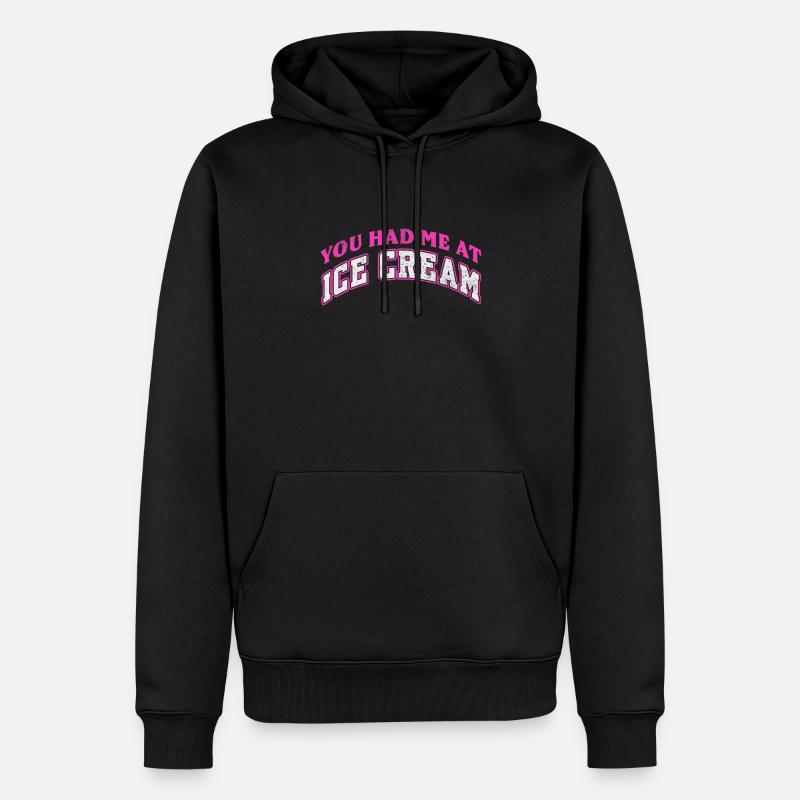 Eiscreme - Männer Premium Bio Hoodie - Schwarz