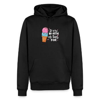 Eiscreme Eis Eiskrem Ice Cream Sommer Geschenk - Männer Premium Bio Hoodie - Schwarz - Vorne - Nico (187cm)