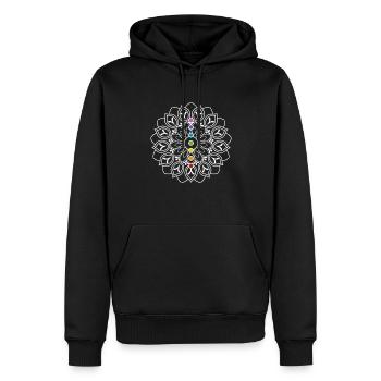 Méditation Méditation Zen Yoga Cadeau - Sweat à capuche Premium bio Homme - noir - Devant - Nico (187cm)