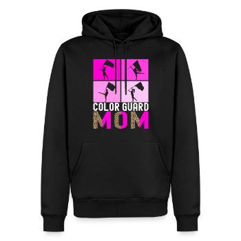 Drapeau agitant la fanfare garde de couleur - Sweat à capuche Premium bio Homme - noir - Devant - Nico (187cm)