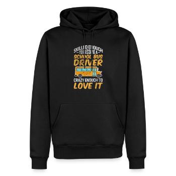 Busfahrer - Männer Premium Bio Hoodie - Schwarz - Vorne - Nico (187cm)