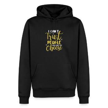 Fromage - Sweat à capuche Premium bio Homme - noir - Devant - Nico (187cm)