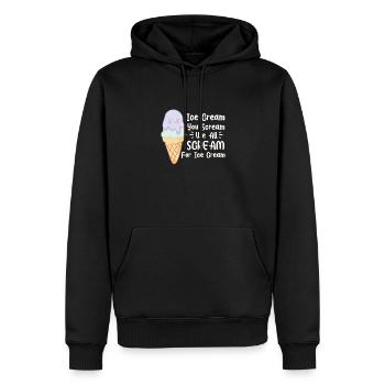 Crème glacée Crème glacée Crème glacée Cadeau d’été - Sweat à capuche Premium bio Homme - noir - Devant - Nico (187cm)