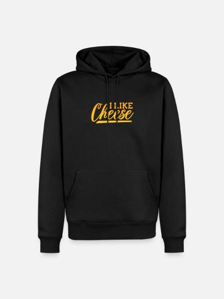 Cheese Cheesecake Food Gift - Men’s Premium Organic Hoodie - black