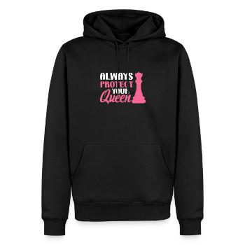 Chess Chessboard Checkmate Chess Player - Men’s Premium Organic Hoodie - black - Front - Nico (187cm)