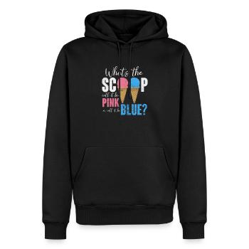 Eiscreme - Männer Premium Bio Hoodie - Schwarz - Vorne - Nico (187cm)