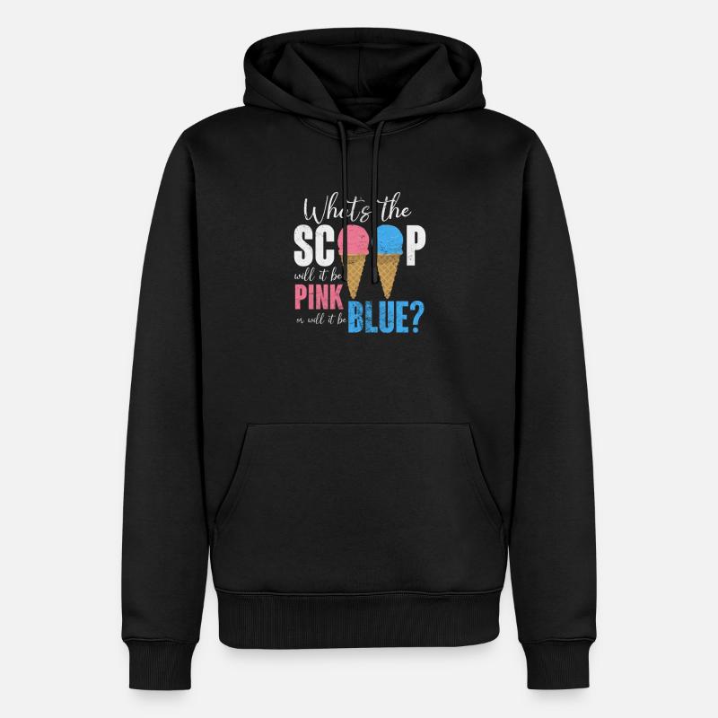 Eiscreme - Männer Premium Bio Hoodie - Schwarz