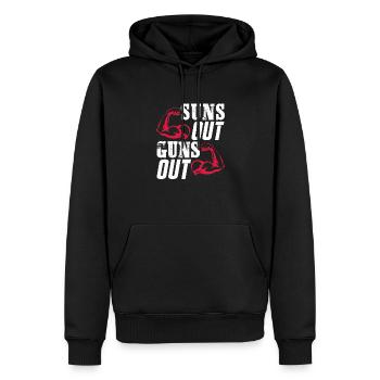 Bodybuilder Body Building Fitness Gym cadeau - Sweat à capuche Premium bio Homme - noir - Devant - Nico (187cm)
