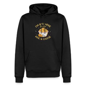 Fromage - Sweat à capuche Premium bio Homme - noir - Devant - Nico (187cm)