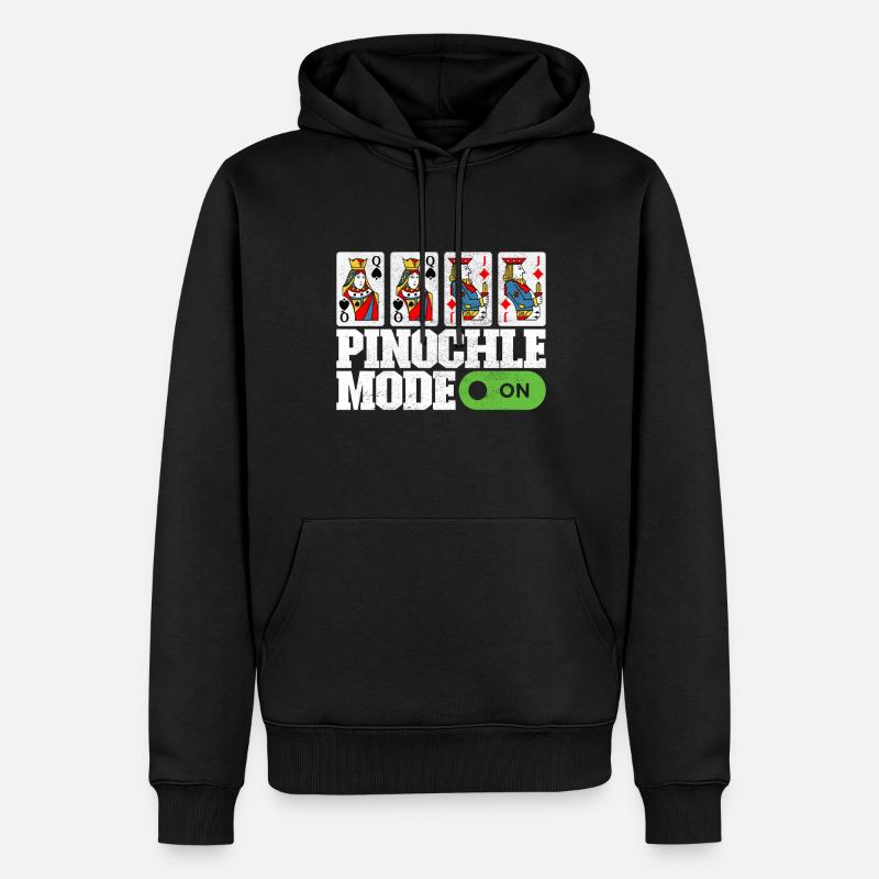 Binokel Pinochle - Männer Premium Bio Hoodie - Schwarz