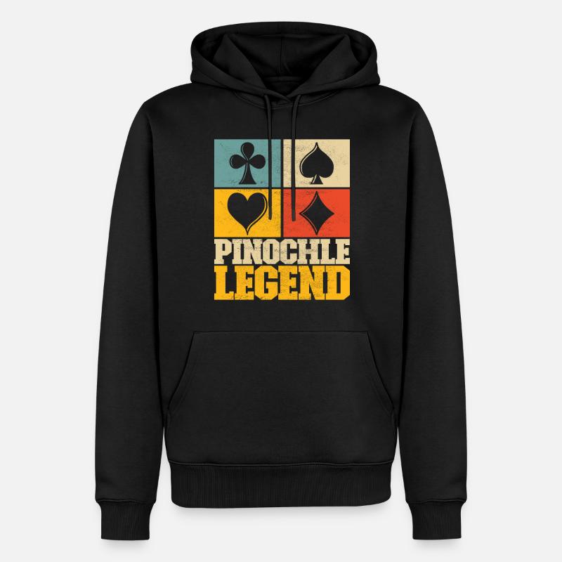Binokel Pinochle - Männer Premium Bio Hoodie - Schwarz