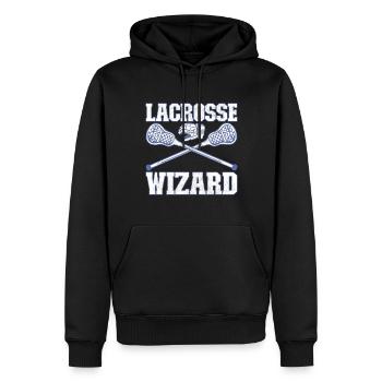 Crosse Joueurs de crosse - Sweat à capuche Premium bio Homme - noir - Devant - Nico (187cm)
